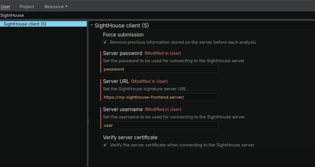 Settings for Binary Ninja Plugin