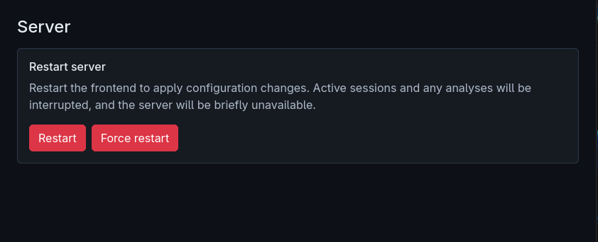 Server panel